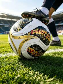 1pc Size 5 Standard Soccer Ball, Indoor/Outdoor Universal, Competition Training Ball, Gift Inflatable PU Leather Multicolor Team Sports Football (Football Shipped Deflated) - Multicolor - View 10