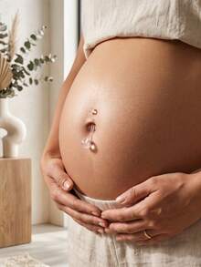 17Pcs/Set 14G Pregnancy Belly Button Rings Flexible Maternity Belly Button Rings Clear Long Bar Pregnancy Belly Rings Cute Sport Navel Rings For Women - Clear - View 3
