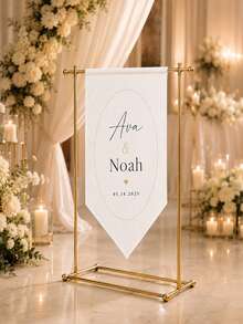 Welcome To Our Wedding Rustic Wedding Welcome Banner, Minimalist Ceremony Banner, Suitable For Wedding, Birthday And Party Backdrop - Multicolor - View 6