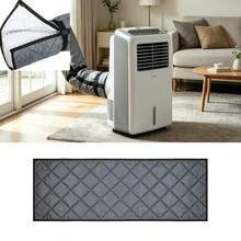 Portable Air Conditioner Exhaust Pipe Insulation Cover, Quilted Adjustable Strap Ventilation Heat Dissipation Sleeve, Noise Reduction Heat Insulation Wrap 148*53cm Waterproof Protective Cover, Bedroom Portable Air Conditioner Exhaust Pipe Accessory - Insulation Sleeve - View 11