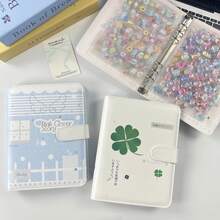 A5 Minimalist Four-Leaf Clover Loose-Leaf Notebook, Made Of PU Leather, Can Be Used As A Sticker Organizer, Folder, Sticker Book, Photo Organizer, Photo Album, Savings Planner, Journal, Notepad Or Office Stationery. - A5 Four-leaf Clover Binder - View 3