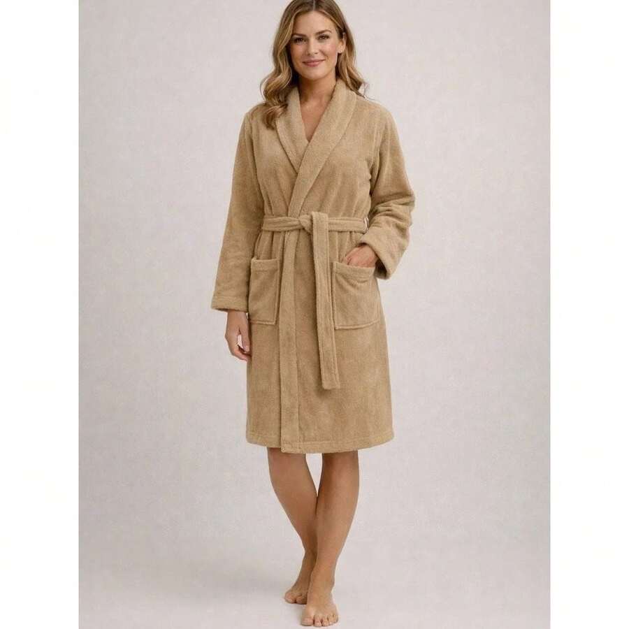 Bathrobe - Bej - Görünüm 1