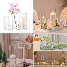 Candle Holders, Glass Vases, Transparent Hydroponic Glassware, Wedding Decorations - RMC0614-a - View 2