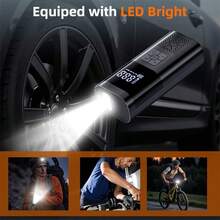 Pompa Udara Portabel 7.4V/DC12V dengan Pengukur Tekanan Digital, Baterai 2000mAh Terintegrasi, Versi Terbaru dengan Tas Penyimpanan + Fungsi Power Bank, Cocok untuk Mobil, Sepeda Motor, Sepeda, dan Bola Olahraga - Model nirkabel - View 6