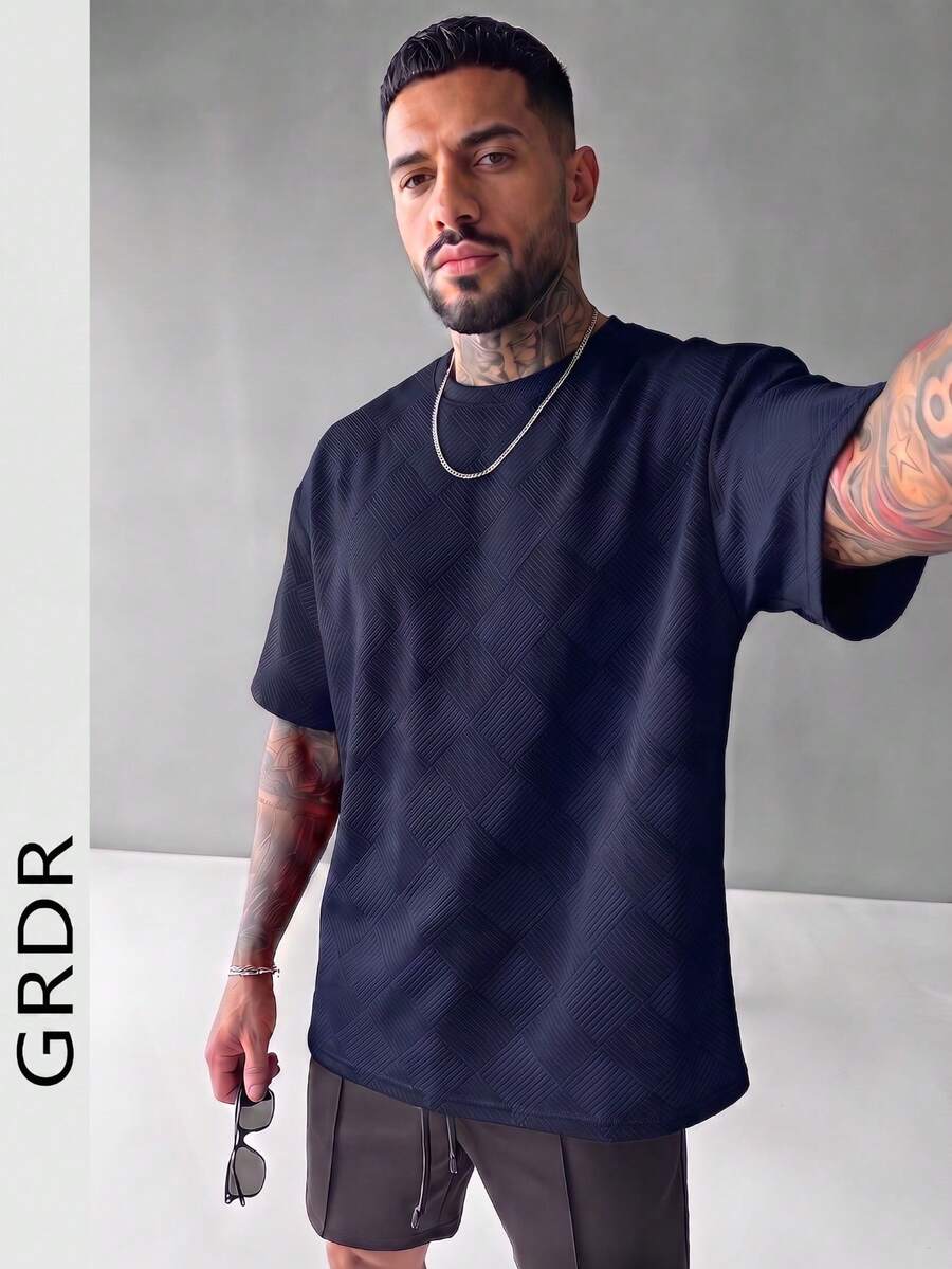 GRDR 男士時尚圓領純色短袖T恤 | 精緻設計 | 夏季必備 | 易於搭配 | 展現你的風格