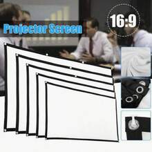 Projector Screen 60 Inch, 84 Inch, 72 Inch, 100 Inch, 120 Inch, 150 Inch, Portable Foldable Projection Screen 16:9 4K 3D Indoor/Outdoor Movie Screen, Suitable For Home Theater, Camping And Entertainment Activities - Milk Silk Style - View 10