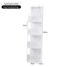 4/6-Grid Foldable Hanging Storage Bag, Can Store Clothes, Snacks, Toys And More. Comes With 2 Hooks, Conveniently Hang On Walls, Cabinets And Doors. This Multi-Functional Wall-Mounted Storage Bag Is A Dorm Essential, Fashionable Room Decor, Perfect For Saving Closet Space - Multicolor - View 12