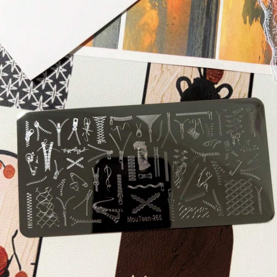 MouTeen260 哥德式十字架美甲印花鋼板 暗黑美學十字圖案 多功能哥德風美甲模板