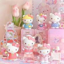 SANRIO 1件/3件/8件 Hello Kitty 換裝日記盲盒公仔娃娃，可愛桌面裝飾禮物 - 彩色 - 查看 1