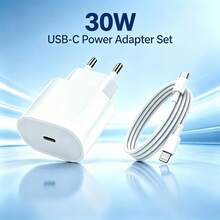 歐盟標準 PD 30W 多功能牆充，兼容 17 Pro Max/17 Pro/17 Plus/16/15/14/13，30W PD 電源適配器，適用於居家、辦公室及旅行場景 - 查看 2