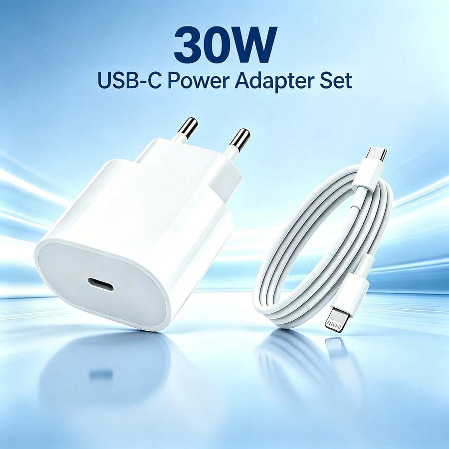 歐盟標準 PD 30W 多功能牆充，兼容 17 Pro Max/17 Pro/17 Plus/16/15/14/13，30W PD 電源適配器，適用於居家、辦公室及旅行場景