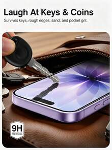 3片裝 高清透明鋼化玻璃螢幕保護貼，適用於 iPhone 17，附絲網印刷黑色邊框，9H 硬度，防摔防刮，兼容 18 Pro/18 Pro Max/16/17/15/14/13/12/11 系列，手機配件，兼容手機殼，日常必需品 - 無色 - 查看 7