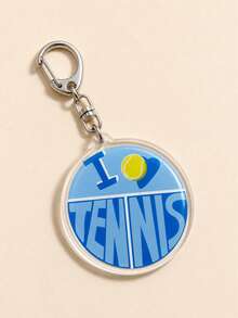1/6pcs Tennis Acrylic Keychain, Must-Have For Tennis Fans, Tennis Ball Shape, Suitable For Hanging On Tennis Bags, School Backpacks Or Locker Keys - Multi-color 2 - View 7