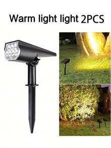 LED Solar Powered Dual-Use Spotlight Tree Light Outdoor Ultra Bright Multi-Color Landscape Light Yard Garden Villa Decoration Floodlight Lawn Path Light - Lawn Lights - View 17