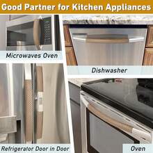 Refrigerator Door Handle Covers, Set Of 6, Performance Appliance Handle Covers, Non-Slip Fridge Door Handle Covers, Keep Your Kitchen Clean - ColorA - View 5
