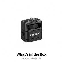 Ambitful MC1 Universal Quick Release Plate Adapter, 1/4" gängad snabbväxlande monteringsbas för kamera, videolampa, selfiepinne och innehållsskapande - Visa 10