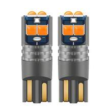 2入 高品質 T10 W5W 超亮汽車室內閱讀燈 頂燈 標誌燈 168 194 LED 楔形停車燈泡 橘色 - A - 查看 10