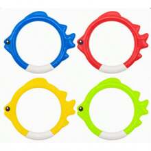 4pcs/Set Fish Shaped Swim Rings, Children Swimming Toys, Water Training Accessories, Easy To Grip And Store, Random Colors, Summer Parent-Child Interactive Props, Diving Props, Water Toys, Bathroom Toys - Multicolor - View 12