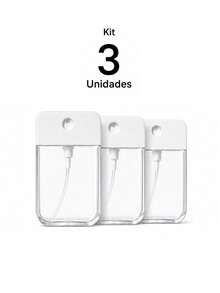 Porta Perfume Portatil Recarregavel 50ml Frasco Spray De Bolso Card Cartao Mini Borrifador Viagem Bolsa - Branco/Transparente - Visão 15