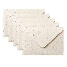 1/5/10入 手工白色花卉紙信封 尺寸 4.33"X6.3" (11*16cm) - 適用於婚禮邀請函、賀卡、通知單與節日手工藝 - 不含麻繩 - C - 查看 9
