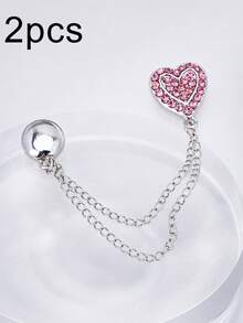 2/1pc Rhinestone Heart-Shaped Flower Pant Leg Shortening Buttons, Prevent Pant Legs From Dragging. Hidden Button Pant Leg Closure Design, Seamless Fit, Effectively Prevent Pant Legs From Dragging. Suitable For Jeans And Casual Pants, Waterproof, Portable, Durable - A - View 14