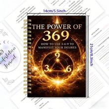 1本 A5 369顯化日記本，可撕頁，金箔封面，3-6-9吸引力法則筆記本，極簡螺旋裝訂，適合成人，追求大目標與日常使用的理想禮物 - 多色 - 查看 2