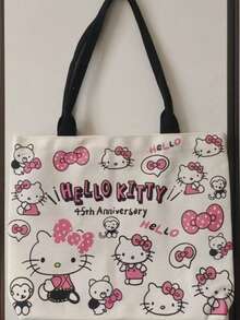 Tas Kosmetik Kanvas Asli Kartun Sanrio Gaya Jepang Lucu Tas Jinjing untuk Perjalanan Tas Bekal Makan Siang Tas Kotak Bekal Portabel Tas Penyimpanan Multifungsi - MultiWarna - View 9