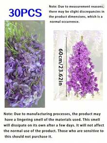 30 pièces/20 pièces/1 pièce Glycine artificielle violette premium, brins de vigne de glycine artificielle violette dense en fibre, vigne de glycine artificielle, fleurs artificielles d'extérieur, décoration de fête, décoration de vigne fleurie, décoration intérieure, décoration extérieure, décoration de jardin de cour, convient pour la décoration de mariage, hôtel, fête, fête de jardin, cour, convient pour diverses décorations intérieures et extérieures, toutes saisons, durable et belle - Prune - Voir 4