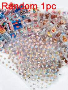 10 buah Stiker Kartu Flash Berongga Lucu Seri Camilan Showa, Stiker Alat Tulis DIY untuk Jurnal Sampah, Scrapbook, Buku Harian, dan Lainnya - MultiWarna - View 12