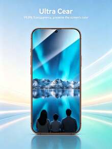 4片裝 17 Pro Max 16 Pro Max 15 Pro Max 16Plus 15Plus 14 13 12 11 Pro Max 13Mini 12Mini Xs Max XR 8 7 6 8Plus 7Plus 6Plus Se3 Se2 螢幕保護貼，鋼化玻璃膜，防衝擊、HD、防刮、9H 硬度、相容手機殼、無氣泡 - 無色 - 查看 7