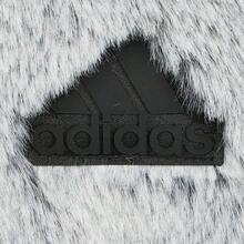 Adidas Women's Autumn/Winter Chimney Collar Faux Fur Plush Comfortable Short Sports Jacket Coat JJ1081 - Grayish Black - View 4