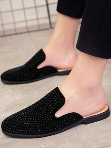 Men's Business Thick Sole Dress Loafers, PU Leather Shoes For Daily Wear And Formal Occasions - Black - View 3