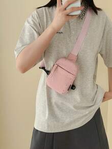 Tas Dada Mini Motif Bintang, Tas Selempang Kecil Kasual Serbaguna untuk Remaja, Ransel Ponsel Olahraga Ringan, Cocok untuk Penggunaan Sehari-hari - B - View 8