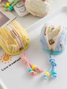 1 Cute Portable Change Bag, Wireless Bluetooth Headset Storage Bag, Data Cable Storage Protective Case, Headset Bag. - Multicolor - View 6