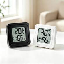 1 buah, 2 buah, 3 buah Termometer Higrometer Mini Portabel, Termometer & Kelembaban Ganda Digital LCD, Termometer Higrometer Dinding untuk Rumah, Kantor, Kamar Bayi, Ruang Ganti, Reptil, Putih, Termometer Dalam Ruangan - Termometer dan higrometer - View 4