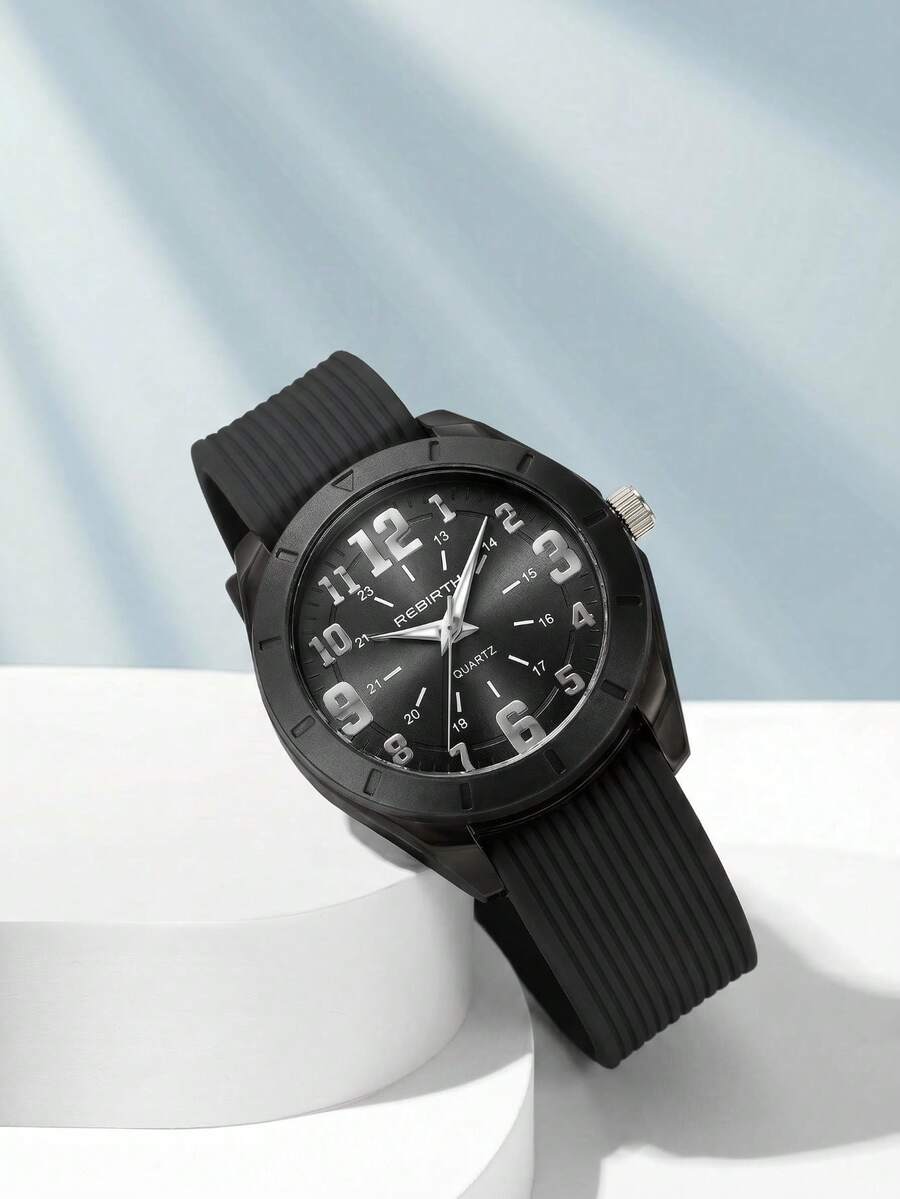 1pc Women's Silicone Strap Casual Versatile Personalized Style Quartz Watch Suitable For Daily Wear