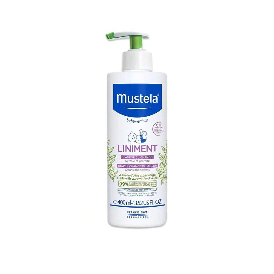 Mustela مستيلا لينمنت للأطفال لمنطقة الحفاض 400 مل - زيت زيتون بكر ممتاز، منطقة الحفاض - أبيض - مشاهدة 1