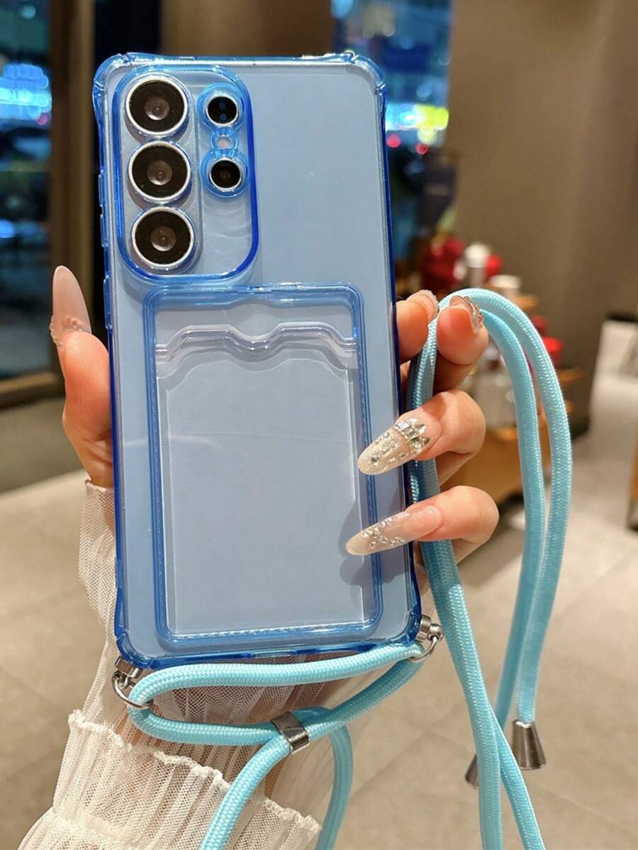 防震四角可調節斜跨掛繩手機殼，適用 Galaxy S26 Ultra S25 Ultra S24 Ultra S23 Ultra S22 Ultra，柔軟相機保護卡夾軟殼