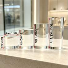 4pcs Acrylic Display Stands, Figurine Display Racks, Transparent Desktop Jewelry Perfume Display Storage Racks, Suitable For Crystal Caves, Rocks, Small Collectibles Display Blocks - one-size - View 10
