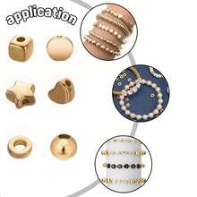 1 Box Acrylic Beaded Jewelry Making Kit, Includes CCB Gold Beads, DIY Bracelet, Necklace, Earrings, Pendant, Craft Jewelry Making Material Set - Multicolor - View 6