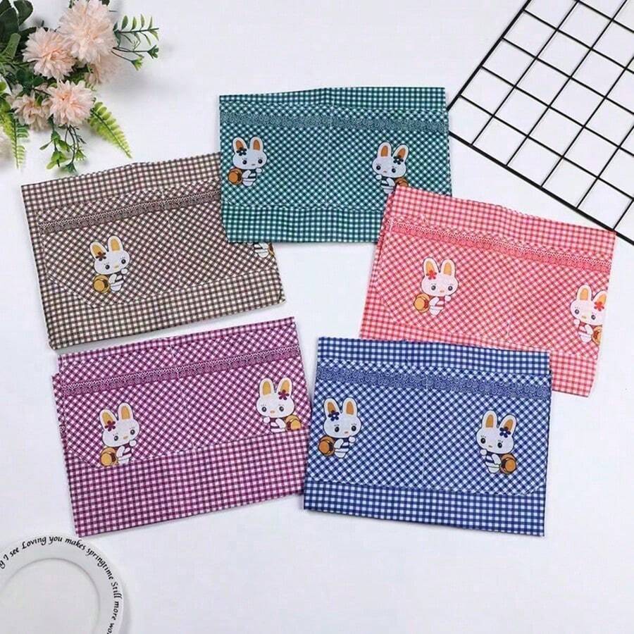 1 Piece/Convenient Polyester Adult Apron With Rabbit Pattern, Kitchenware, Mother's Day Gift, Kitchen Accessory, Friend Gift, Cooking Apron - Blue - View 1