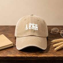 1pc Gothic Casual Washed Men Hat,Letters "IPEE"Printing, Unisex Fashion, Provides Shade & Sun Protection, Perfect For Outdoor Activities. - Multicolor - View 4