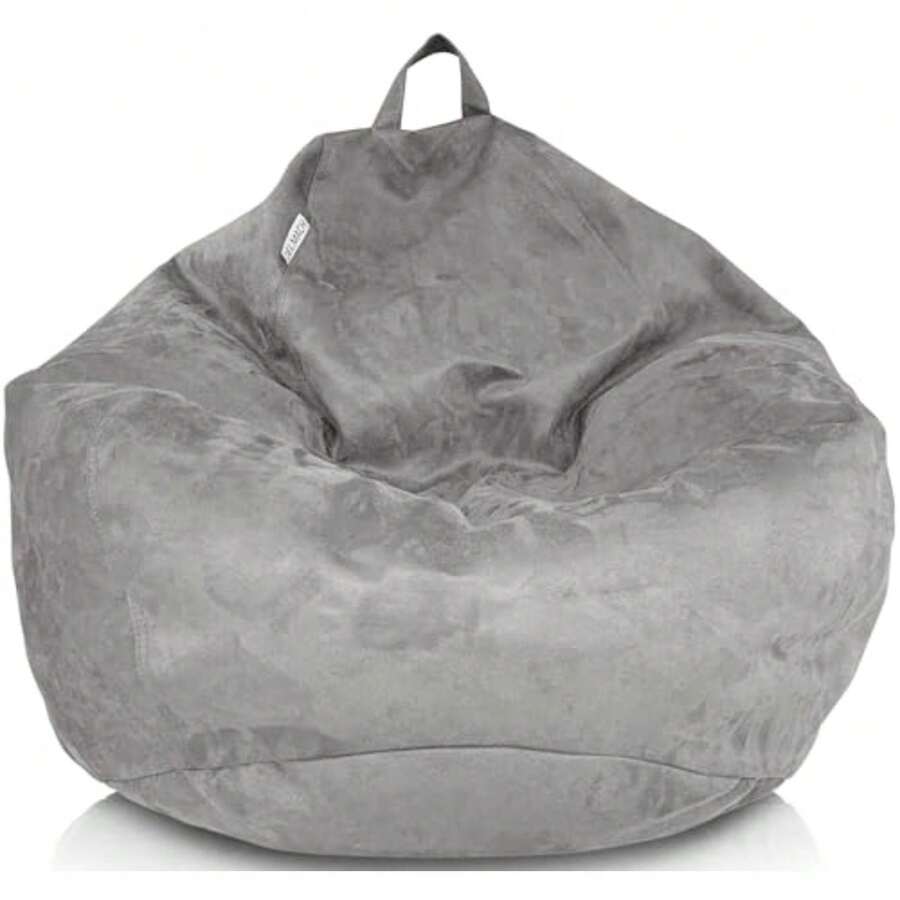 Funda para silla de puf Delmach para almacenar animales de peluche sin relleno para niños y adultos. Puf extra grande tipo nido de pájaro con espuma viscoelástica suave de pana de la mejor calidad - Multicolor - Ver 1