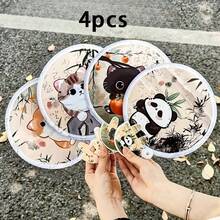 1/4pcs Multifunctional Folding Fan 2-In-1 Folding Fan/Reflector, Summer Essential Reflector Fan, Comes With Storage Bag, Cute Cat Design, Multiple Styles Available, Exquisite Gift For Friends, Birthday And Holiday Gift - Multicolor - View 13