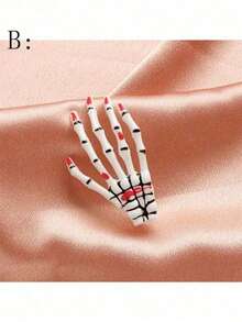 2pcs/Set White Skull Hair Clips, Skull Hand Hair Sticks Decoration, Zombie Bone Claw Hair Clips, Women's Horror Party Decoration, Cosplay Role Play Hair Accessories, Cute Handmade Hair Accessories - Multicolor - View 9