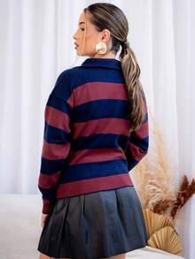 Women Sweaters - Óxido/Rosa seco - Ver 3