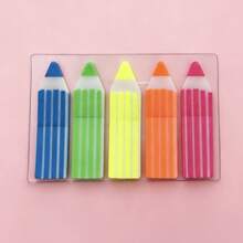 Pestañas de índice fluorescentes de PET con forma de flecha, pegatinas indicadoras de clasificación para estudiantes, etiquetas de notas adhesivas removibles para oficina, reutilizables - Multicolor - Ver 7