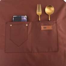Adjustable Stain‑Resistant Apron Lightweight Practical Work Apron For Home Cooking Barista Coffee Shop Baking Restaurant Kitchen Supplies - Black - View 6