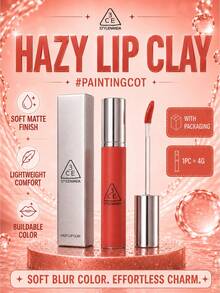 3CE HAZY LIP CLAY#PAINTINGCOT 4g，絲滑不拔乾，顯色可疊加，黃皮白皮都適配 - #PAINTINGCOT - 查看 6