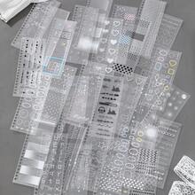 30pcs Stiker Masking PET Serbaguna Gaya Korea Berbahan Renda untuk Dekorasi Kartu Perencana DIY dan Buku Stiker - 1 Set - View 4